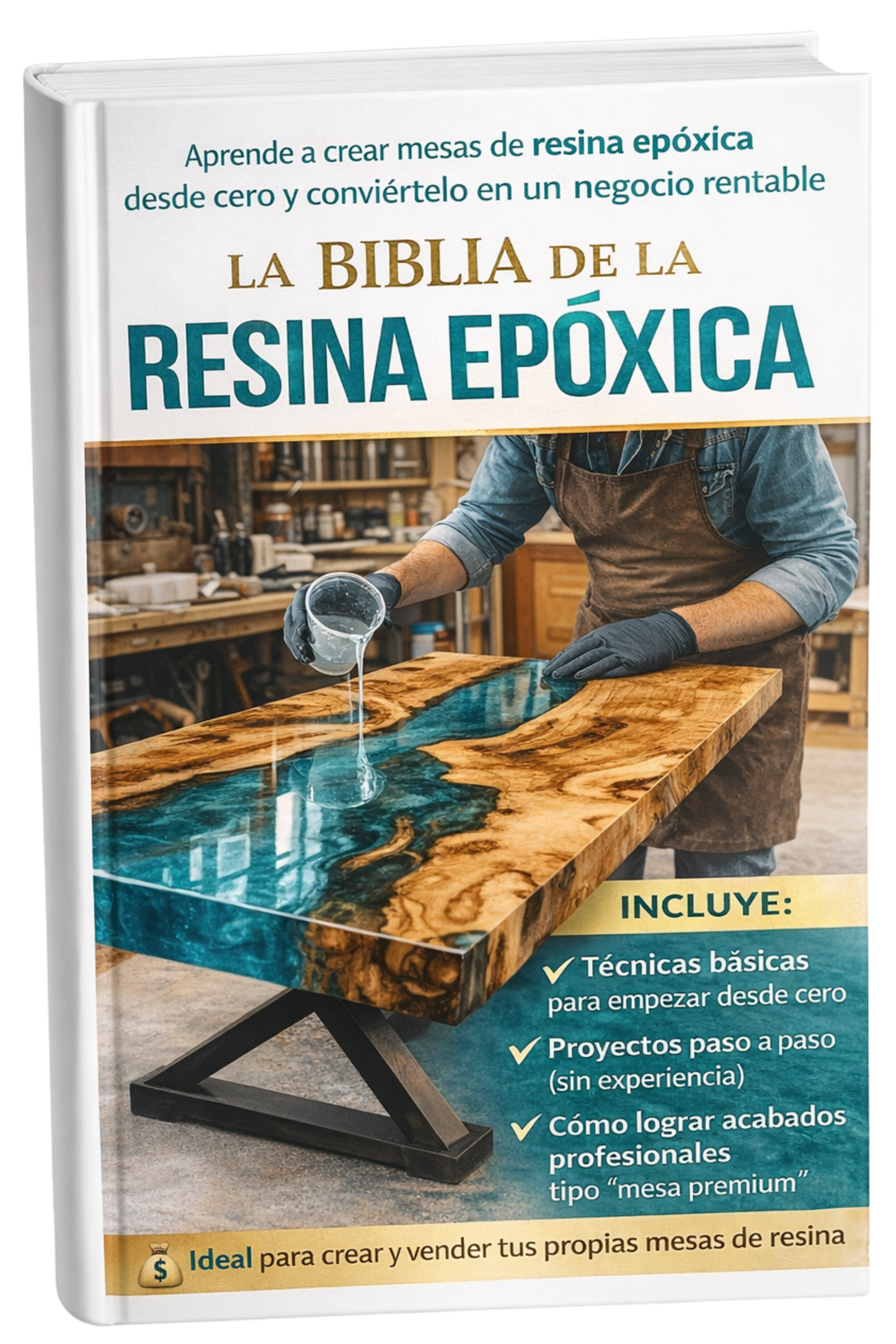 La Biblia de la Resina Epóxica: Aprende a crear mesas desde cero y conviértelo en un negocio rentable + BONOS EXCLUSIVOS🎁